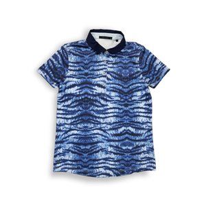 Greyson Tiger Striped Golf Polo Short Sleeve kids Medium
